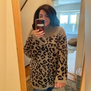 Leopard print sweater